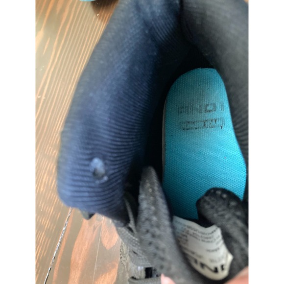 AND1 Girls Athletic Basketball Sneakers Snoes Black High Top Size 2 Pink Blue - Picture 6 of 15